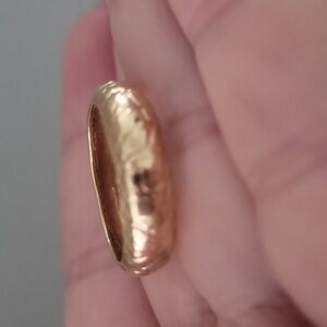 14k yellow gold diamond cut ring band